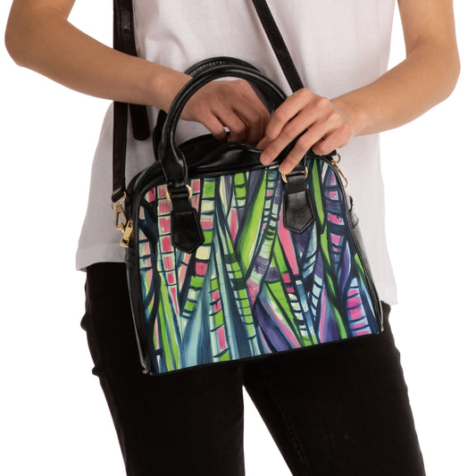 Whimsical Column Graphic - Shoulder Handbag